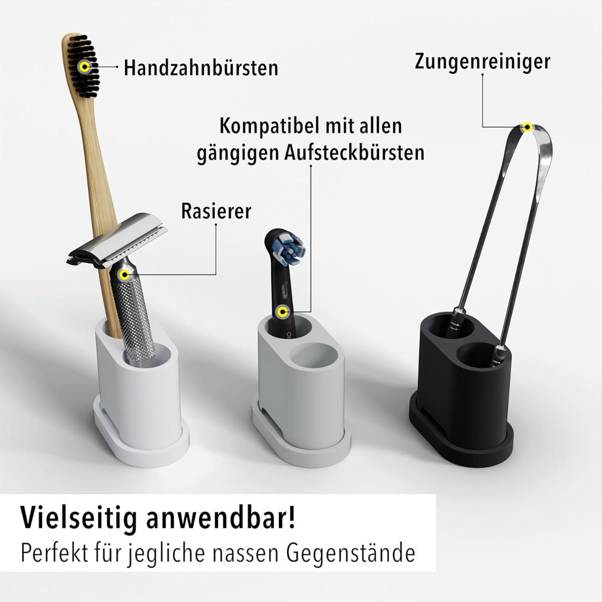 Qikfresh  Zahnbürsten- und Aufsteckbürstenhalter 2er 