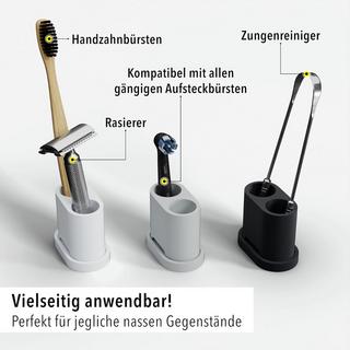 Qikfresh  Zahnbürsten- und Aufsteckbürstenhalter 2er 
