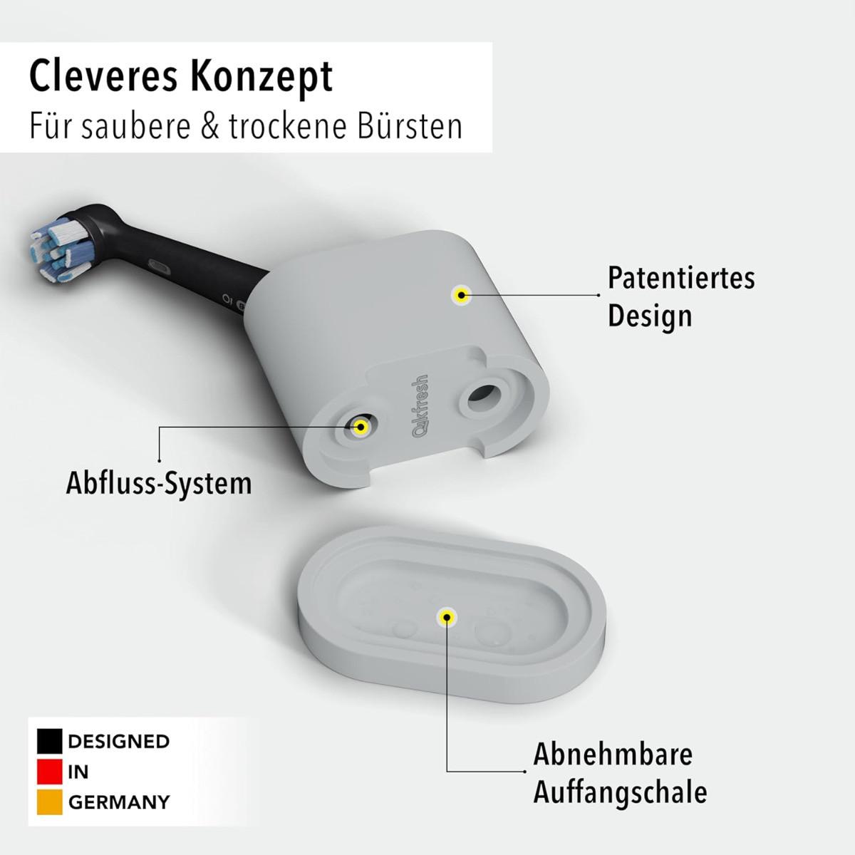 Qikfresh  Zahnbürsten- und Aufsteckbürstenhalter 2er 