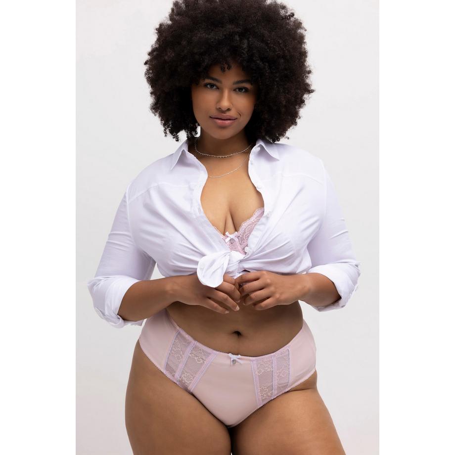 Ulla Popken Slip midi Inserti pizzo Microfibra  