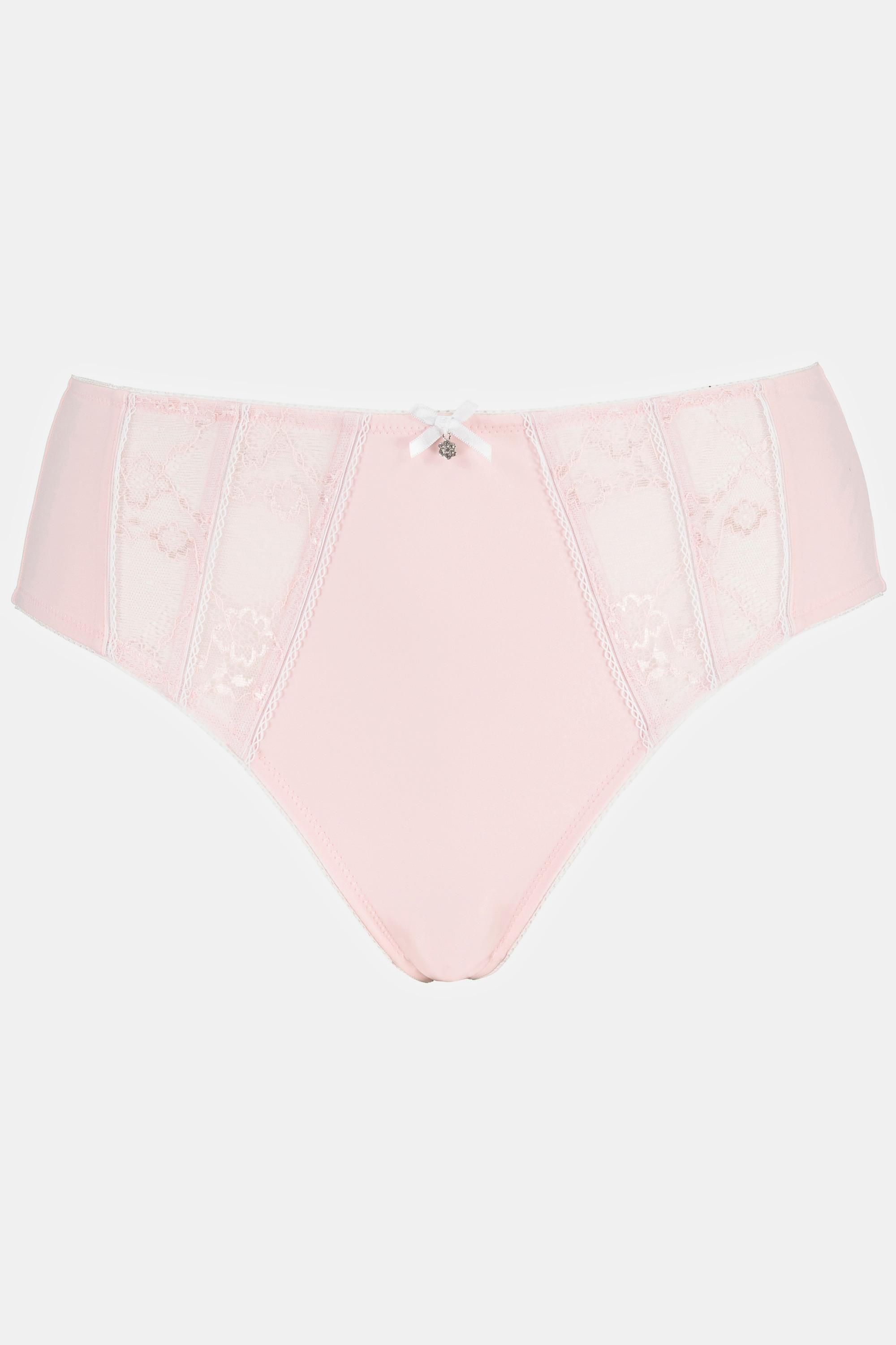 Ulla Popken Culotte midi Empiècements dentelle Microfibres  