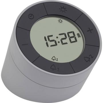 Quarz Wecker Grau, Anthrazit Alarmzeiten 2