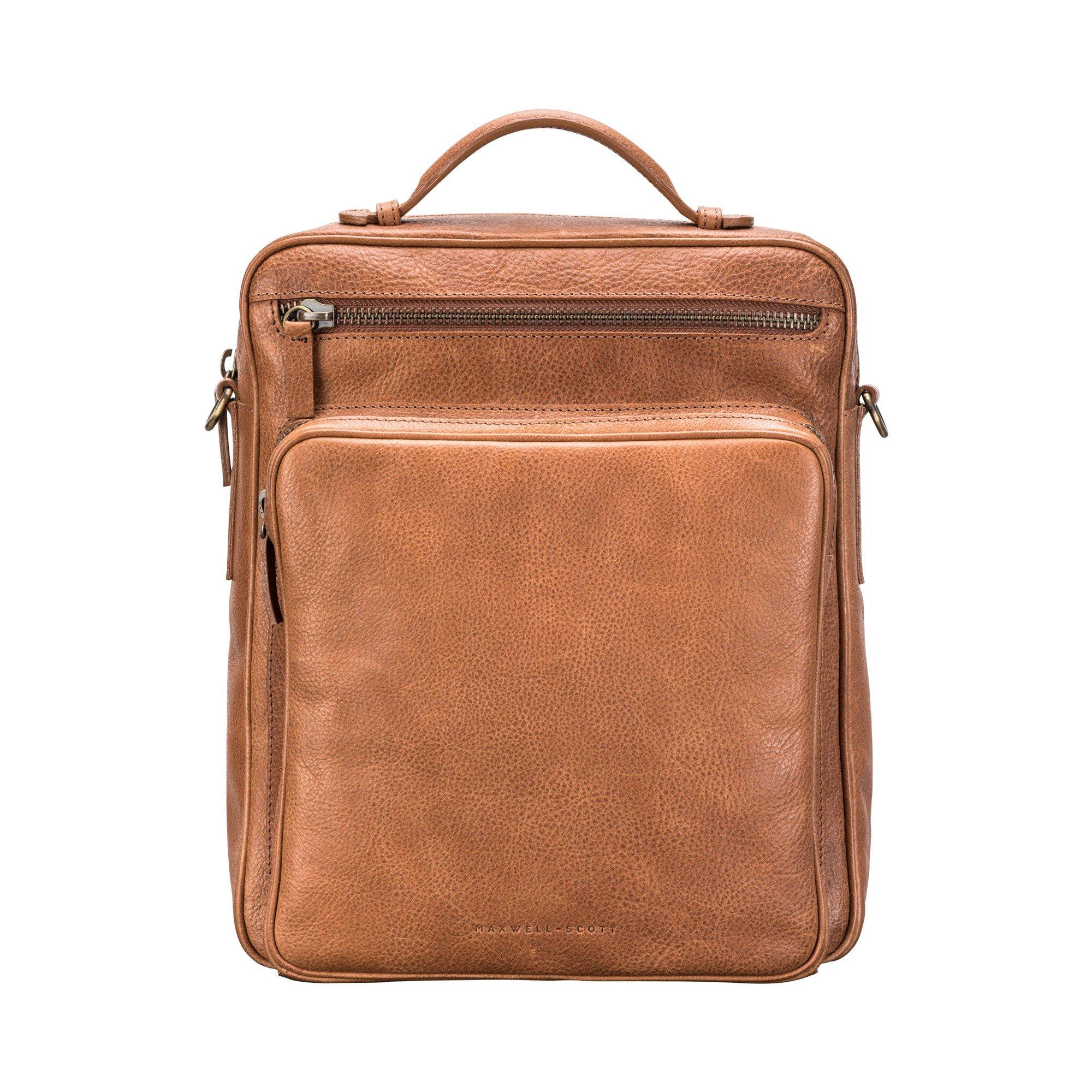 Image of Santinol - Weicher Leder Rucksack Mit Schultergurt Unisex Braun Bunt ONE SIZE