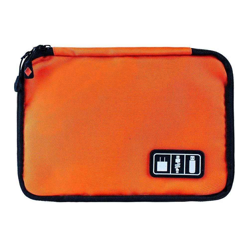 eStore  Sac pour le rangement des câbles et de l'électronique - Orange 