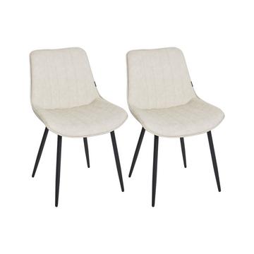 Lot de 2 chaises en Cuir PU Rétro DUBROVNIK