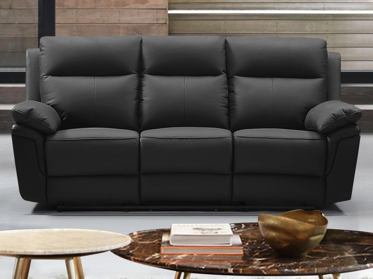 Vente-unique Relaxsofa 3Sitzer Büffelleder PAKITA  