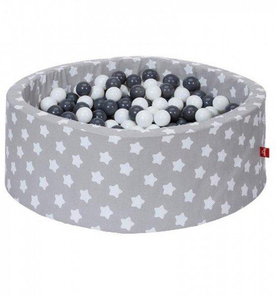 Image of knorr toys Bällebad Grau mit weissen Sternen Grau