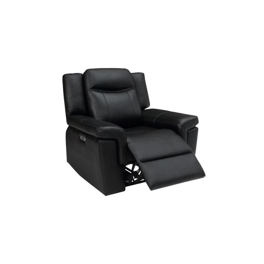Vente-unique Relaxsessel Fernsehsessel elektrisch Leder KENNETH  