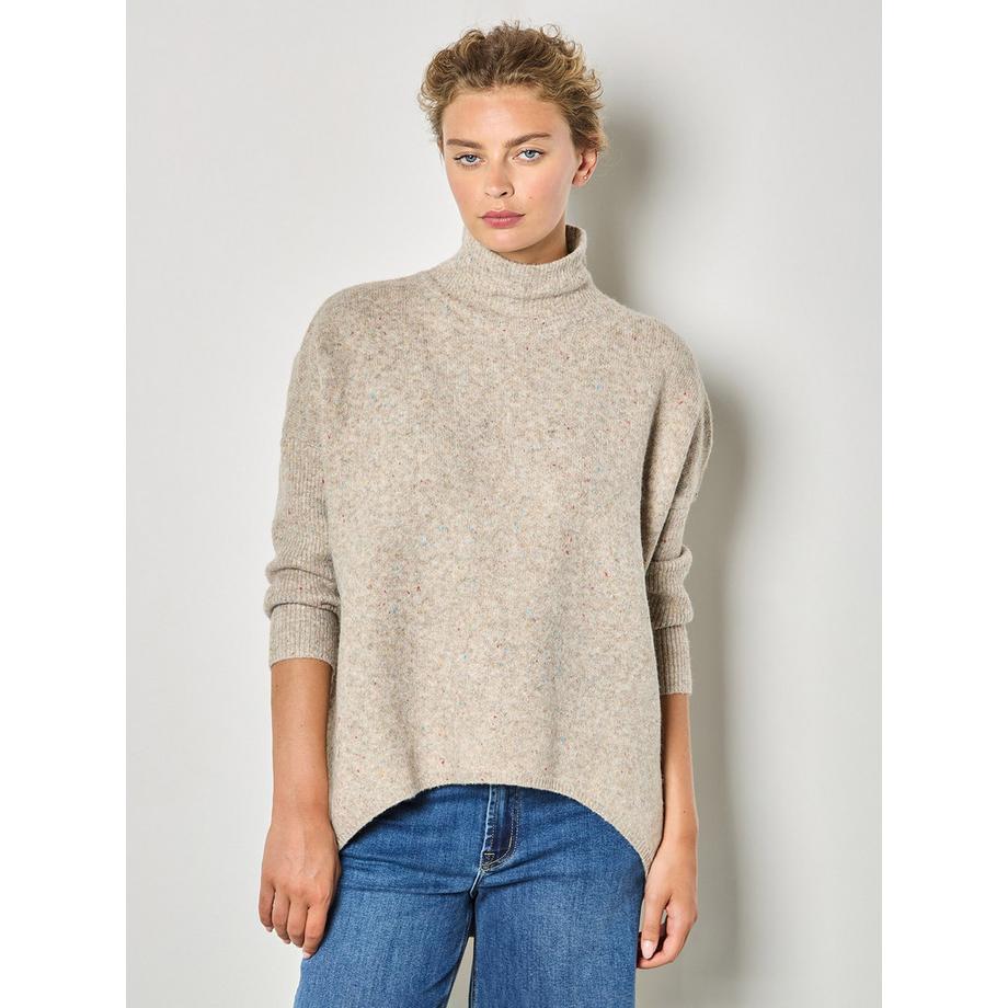 Regenbogenfleck-Cape-Pullover