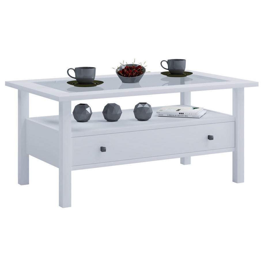 VCM Table d'appoint en bois Table basse Table de salon Tiroir Lingis L  