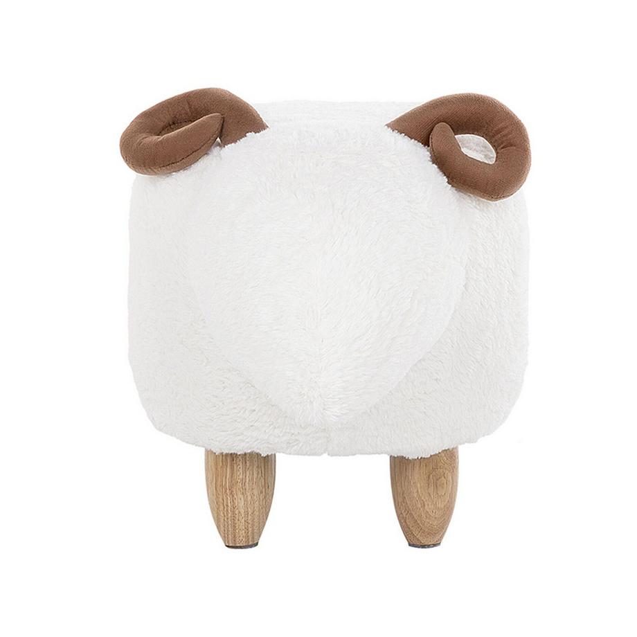 Beliani Tabouret animal en Tissu Moderne LAMB  