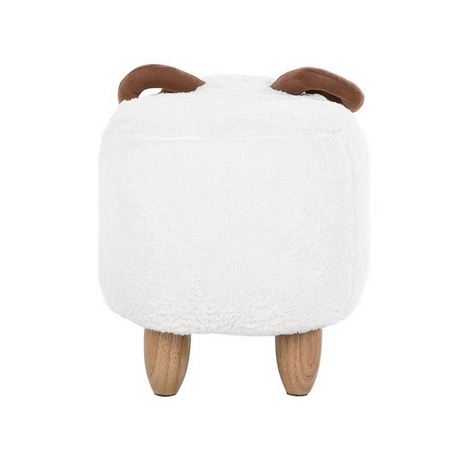 Beliani Tabouret animal en Tissu Moderne LAMB  