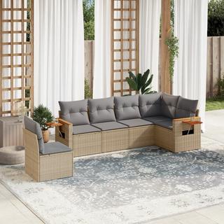 VidaXL set divano da giardino Polirattan  