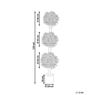 Beliani Pianta artificiale en Materiale sintetico BUXUS BALL TREE  