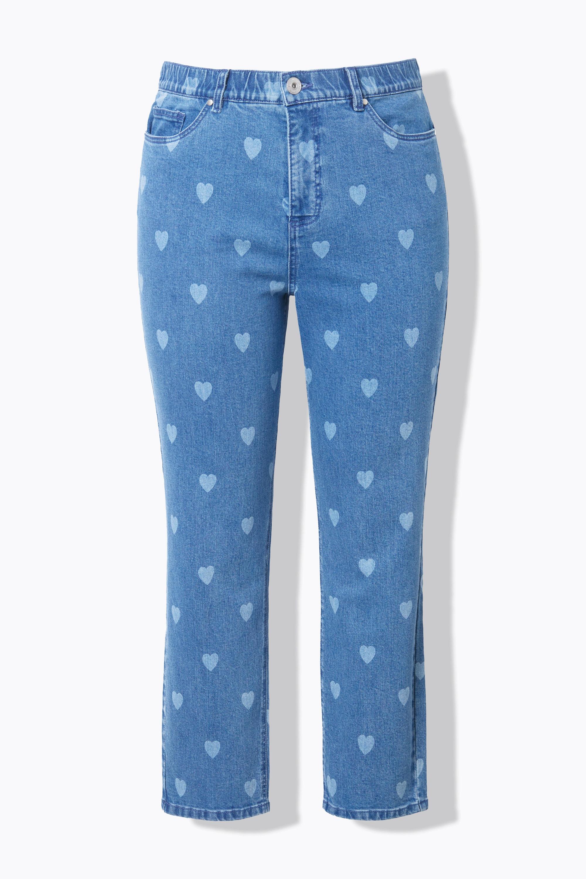 Studio Untold  Mom-Jeans, 5-Pocket, Heart-Print 