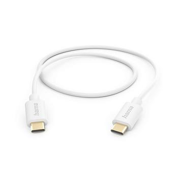 HAMA Câble de chargement USB-C vers USB-C 1,0 m Blanc