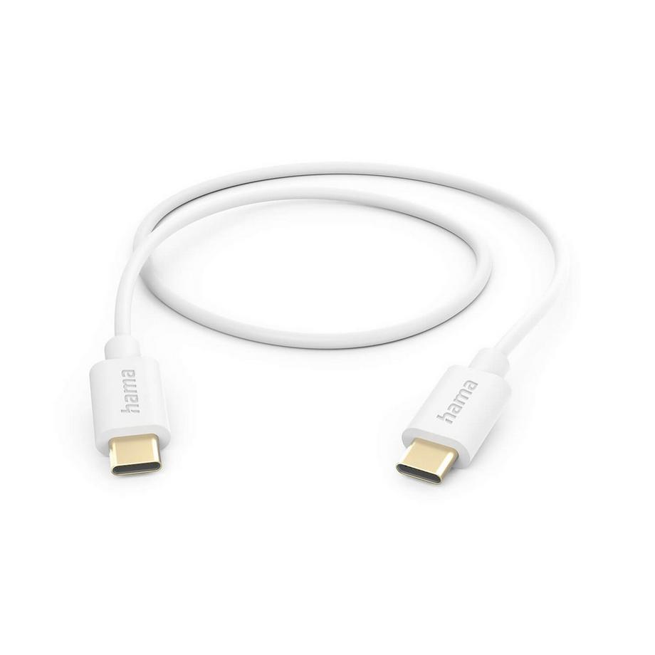 HAMA Ladekabel USB-C auf USB-C 1,0 m Weiß