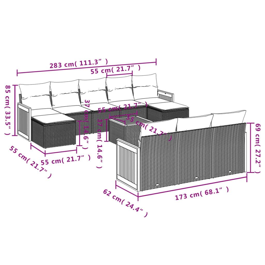 VidaXL Garten sofagarnitur poly-rattan  