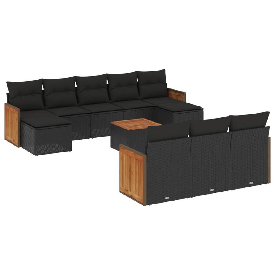 VidaXL set divano da giardino Polirattan  