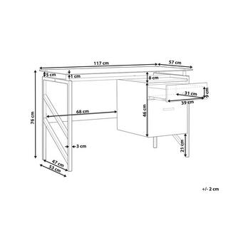 Beliani Schreibtisch aus MDF-Platte Modern MORITON  