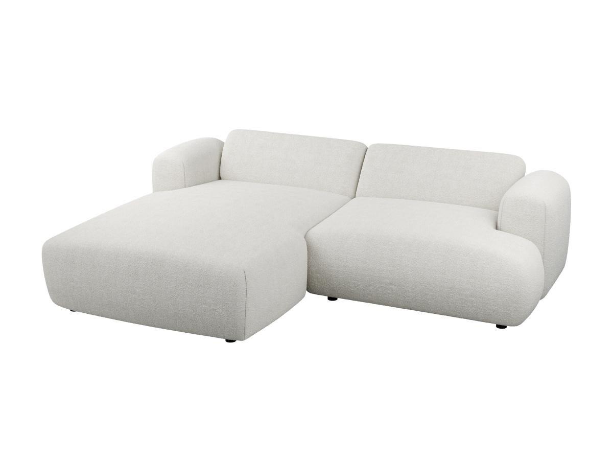 Image of Ecksofa - Ecke links - Bouclé-Stoff - Weiß - POGNI von Ecksofa - Ecke links - Bouclé-Stoff - Weiß - POGNI von Maison Céphy