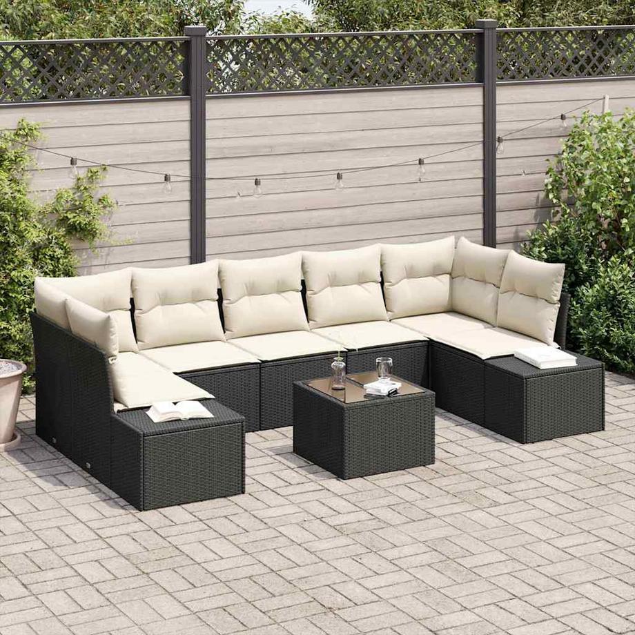 VidaXL Canapé de jardin poly rattan  