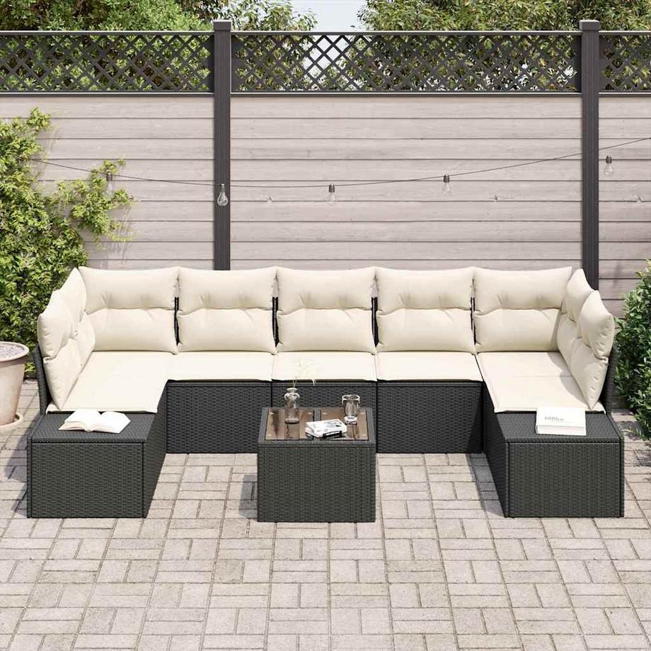 VidaXL Canapé de jardin poly rattan  