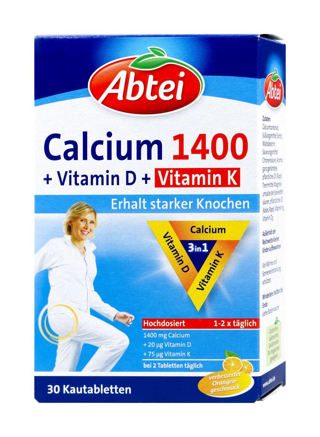Abtei  Calcium 1400 Vitamin D3 K 