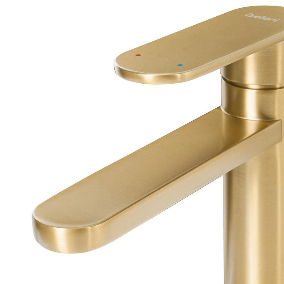 Beliani Miscelatore per lavabo alto en Ottone  COLHUE  