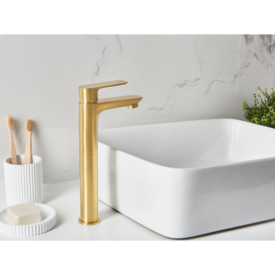 Beliani Miscelatore per lavabo alto en Ottone  COLHUE  