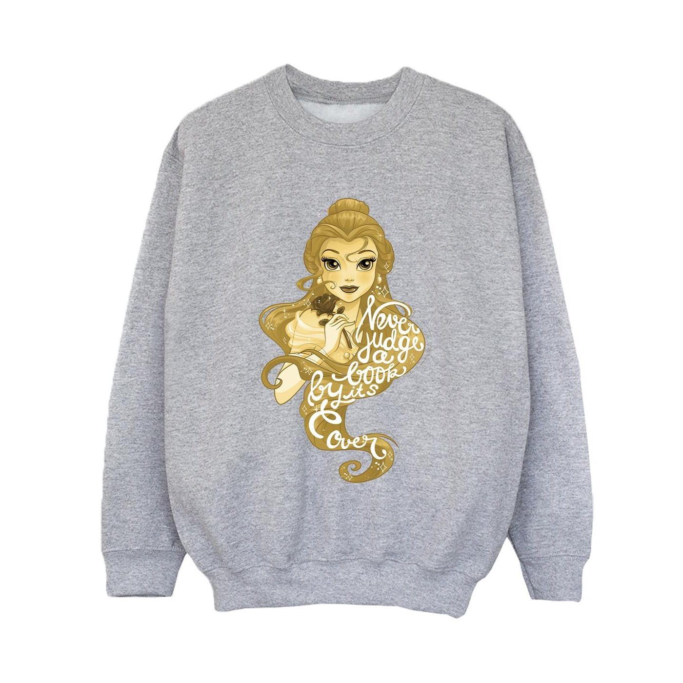 Image of Beauty And The Beast Never Judge Sweatshirt Unisex Grau 128