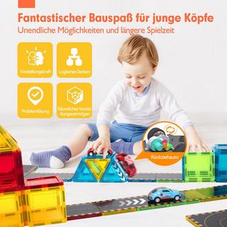 Activity-board  Magnetische Bausteine 62 PCS Magnete Kinderspielzeug Magnetspielzeug 