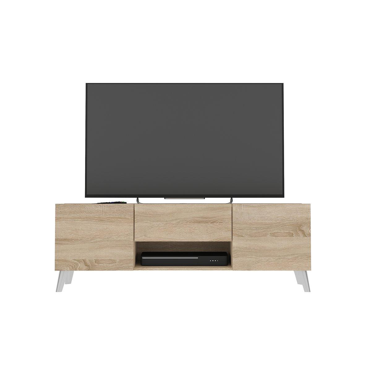 Calicosy TV-Möbel mit 2 Türen und 1 Schublade Brighton 2 - L140 cm x 46,5 cm  