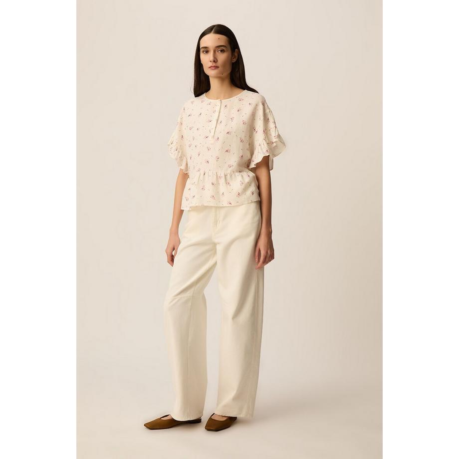Des Petits Hauts Blouse Manches Courtes Imprimé Floral  