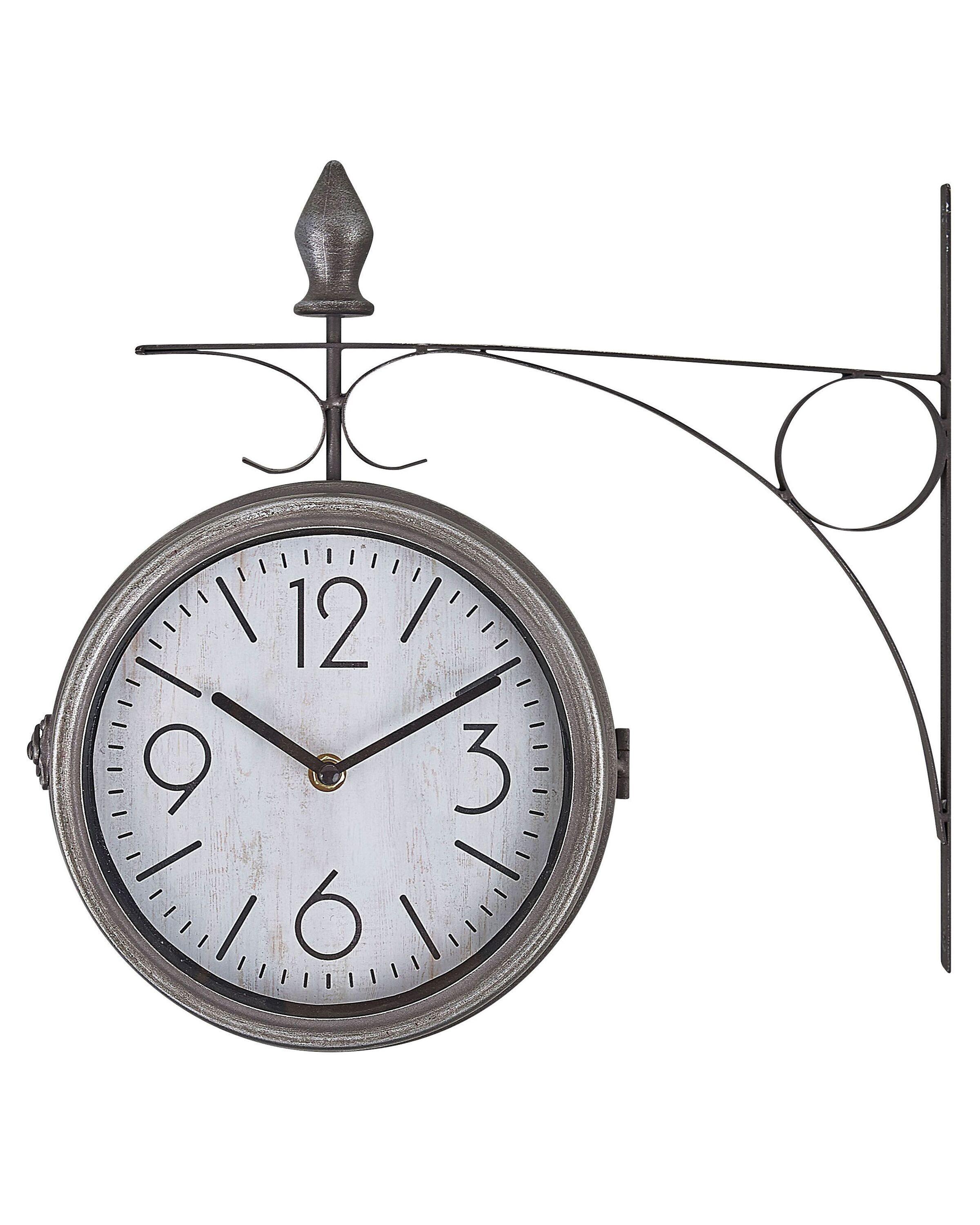 Beliani Wanduhr aus Eisen Industriell ROMONT  