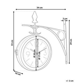 Beliani Wanduhr aus Eisen Industriell ROMONT  