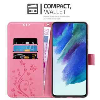 Cadorabo  Housse compatible avec Samsung Galaxy S22 - Coque de protection au design floral avec fermeture magnétique, fonction de support et emplacements pour cartes 