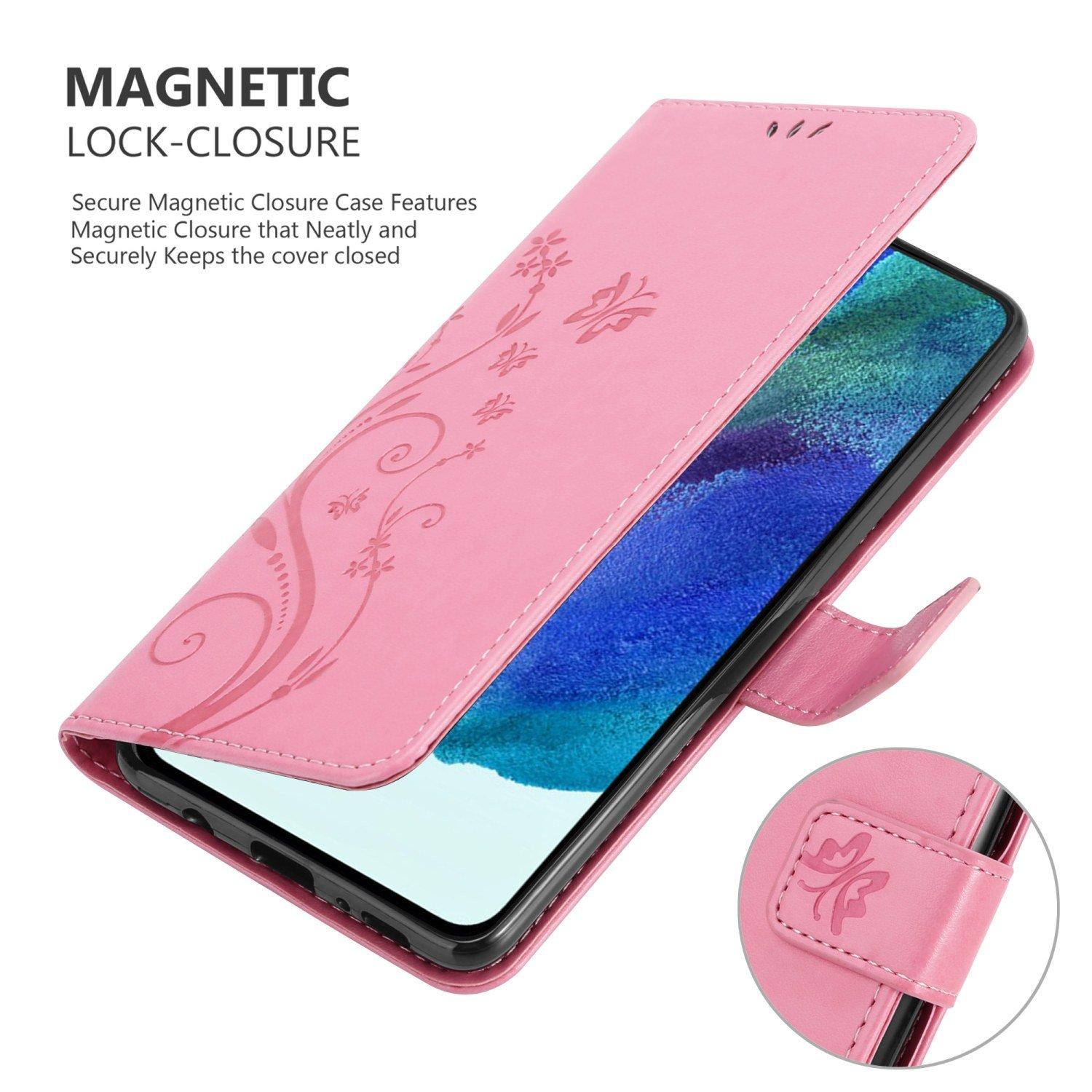 Cadorabo  Housse compatible avec Samsung Galaxy S22 - Coque de protection au design floral avec fermeture magnétique, fonction de support et emplacements pour cartes 