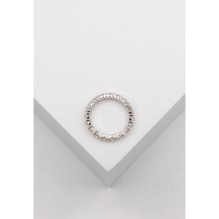 MUAU Schmuck  Bague-mémoire or blanc 750 Zircone 