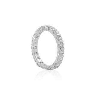 MUAU Schmuck  Memoire Ring Weissgold 750 Zirkonia 