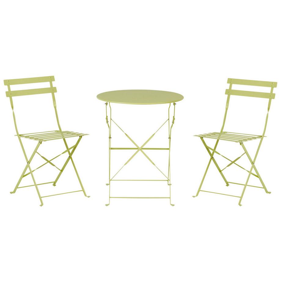 Beliani Set bistrot en Acciaio Moderno FIORI  