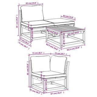 VidaXL set salotto da giardino Legno di acacia  