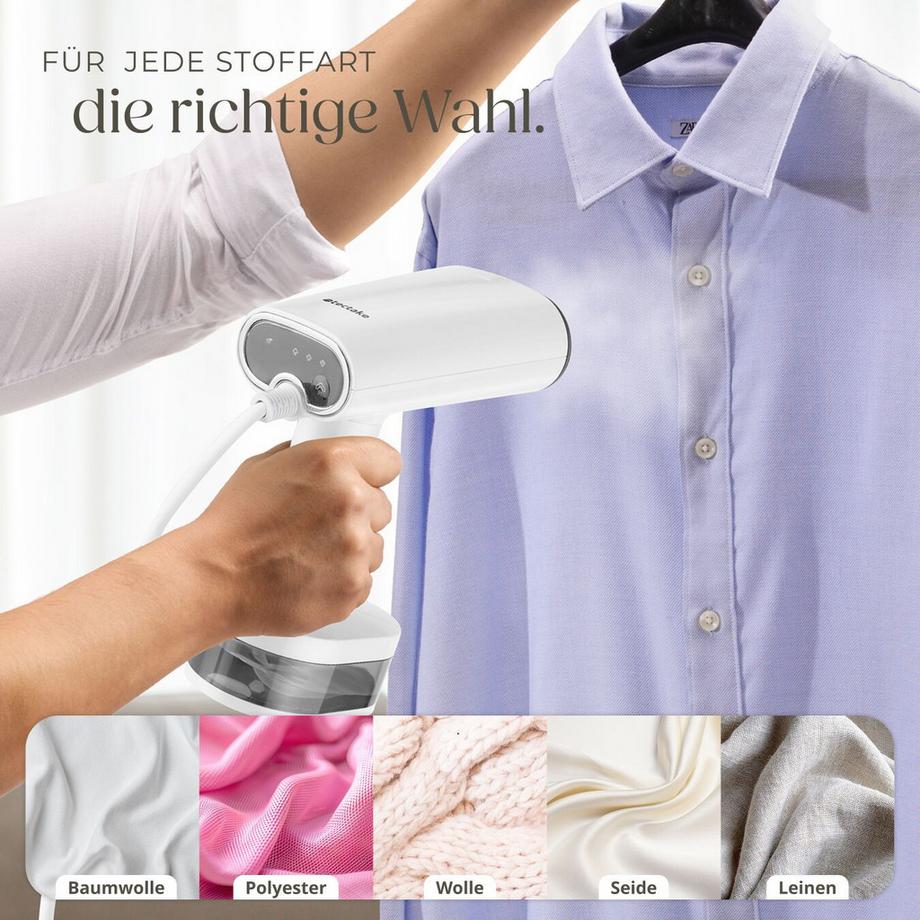 Tectake  Dampfglätter  3 Dampfmodi und Trockenbügelfunktion mit 370 ml Wassertank, 1640 W 