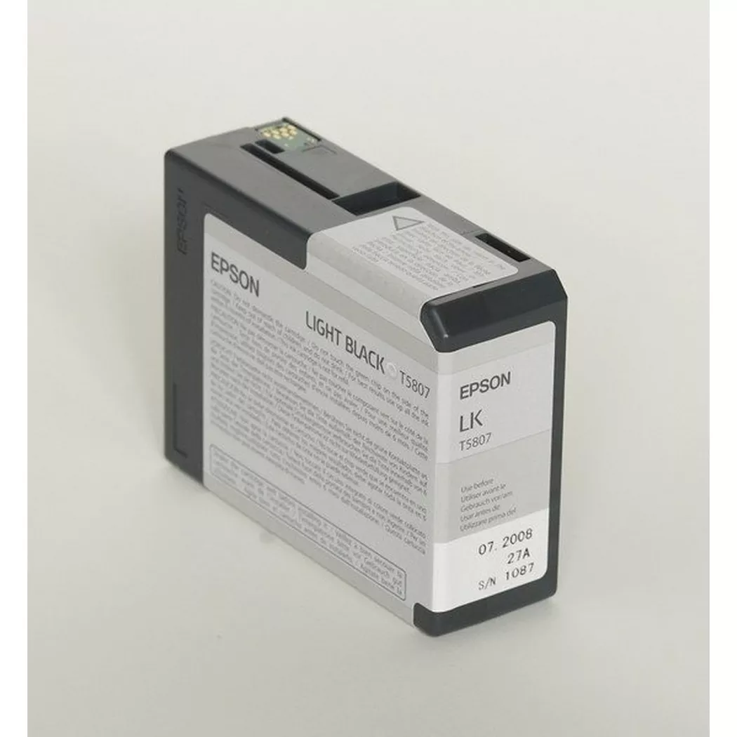 Epson – Tintenpatrone light black T580700 Stylus Pro 3800 80ml, Taubengrau, One Size