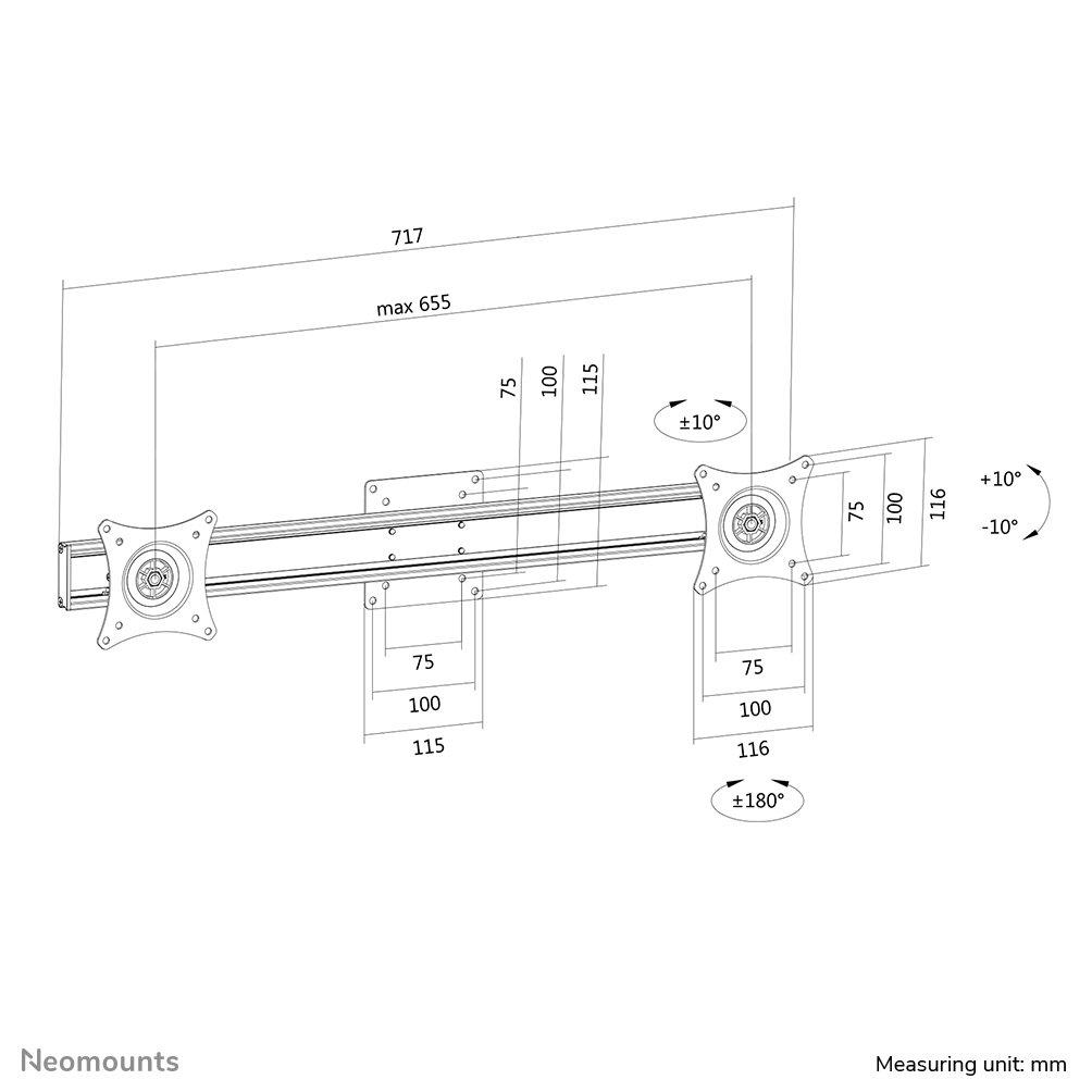 Neomounts by Newstar  Dual-Monitor-Adapter 