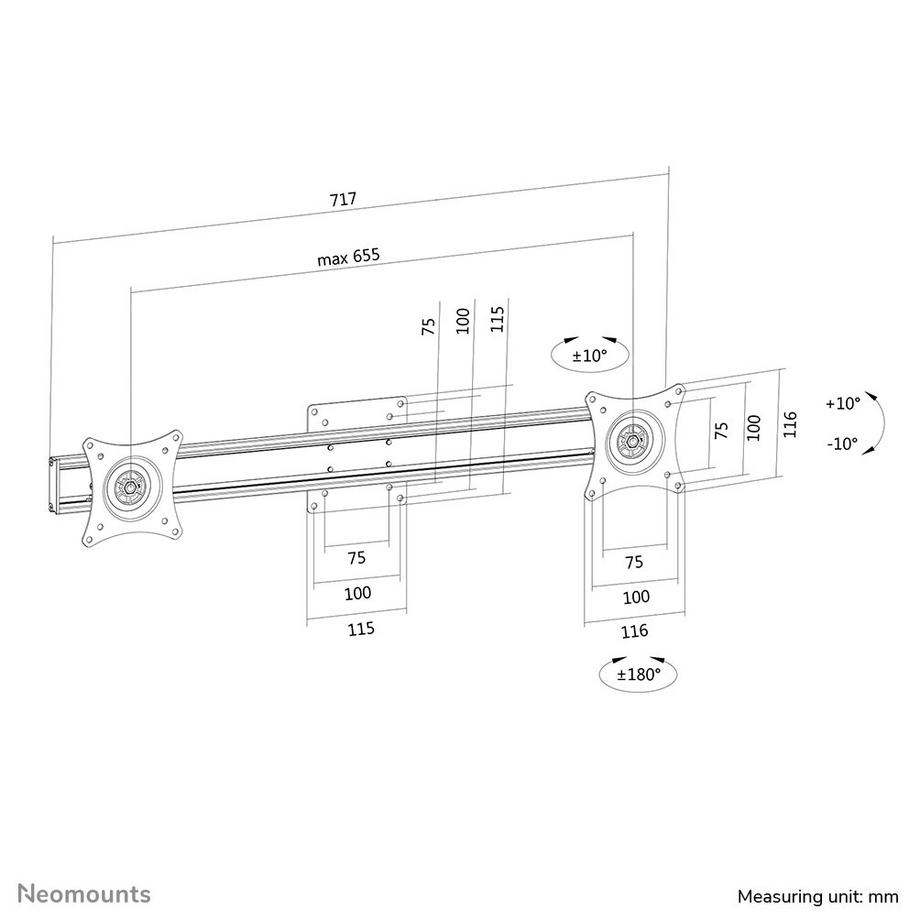 Neomounts by Newstar  Dual-Monitor-Adapter 