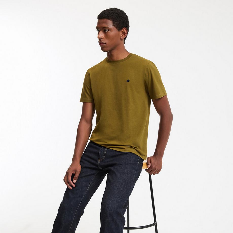 La Redoute Collections T-shirt Cotone Girocollo Ricamo Club Café  