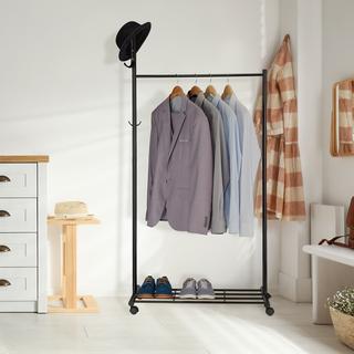 B2X Appendiabiti nero con ruote  