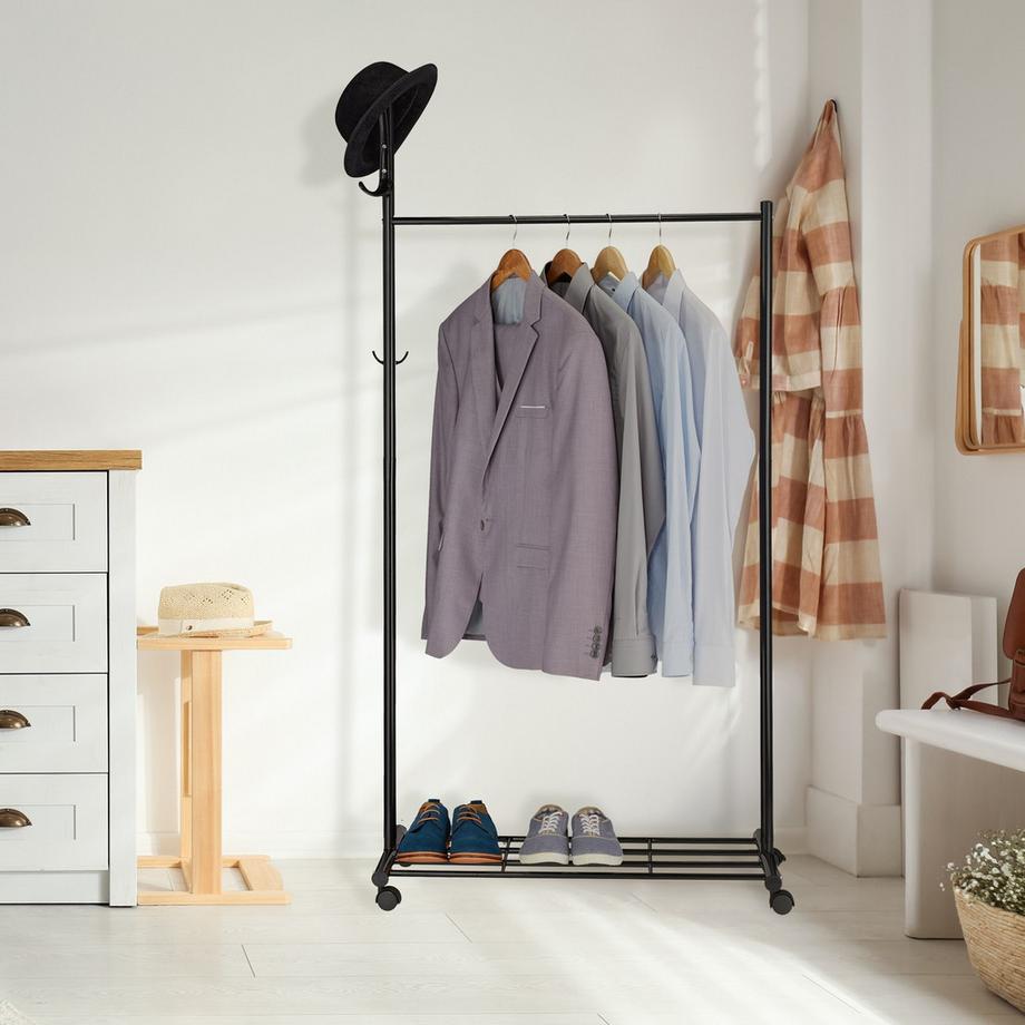 B2X Appendiabiti nero con ruote  