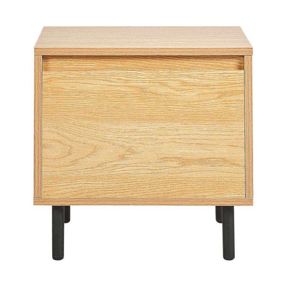 Beliani Nachttisch mit 1 Schublade aus Faserplatte Skandinavisch NIKEA  